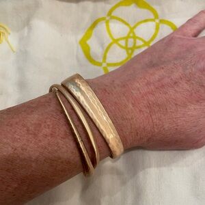 Kendra Scott Gold Hammered Bracelet Trio